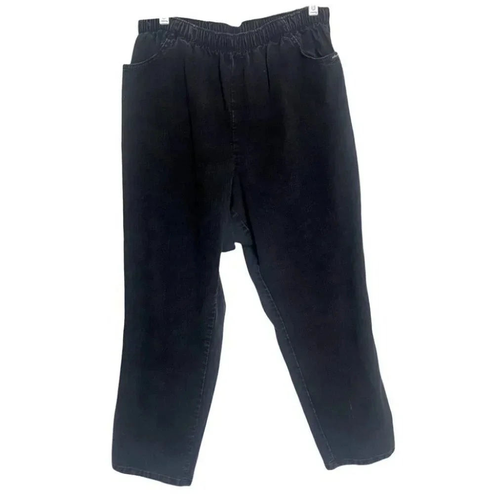 Wrangler Women's 20 WP Black stretch‎ pull on elastic waist jeans Casual